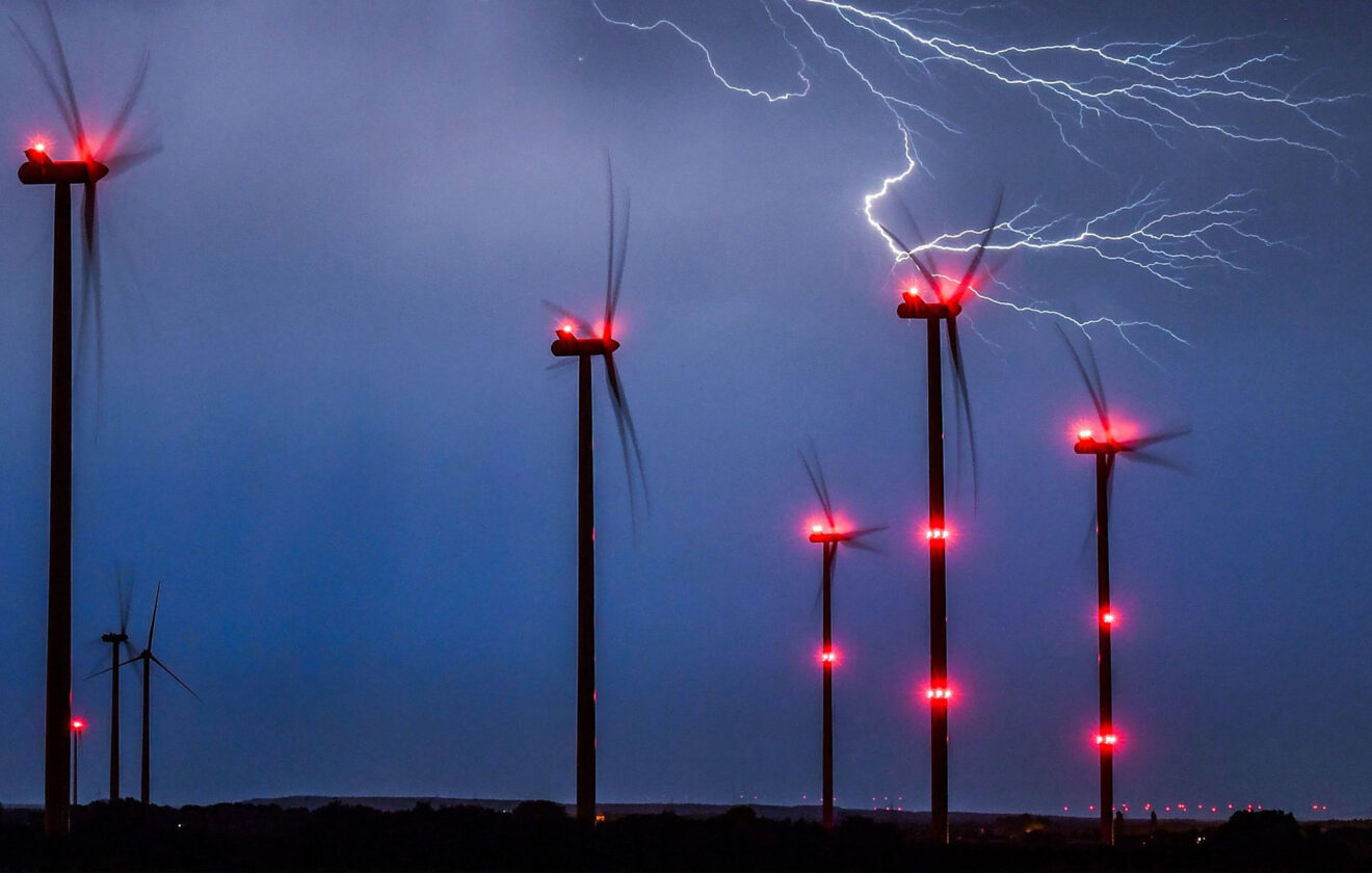 Harnessing Nature's Power Amid a Stormy Night 1