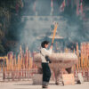 Traditional Rituals and Incense Offerings at the Temple 1